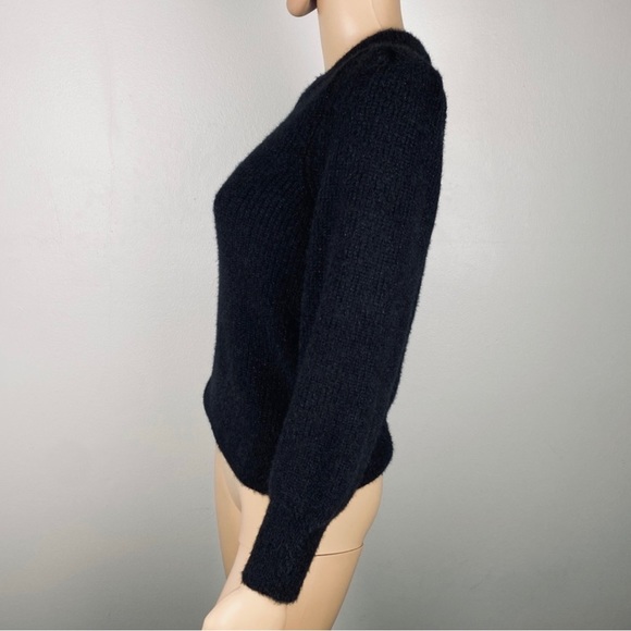 NEW MADEWELL BLACK PUFF SLEEVE PULLOVER SWEATER - Picture 5 of 9